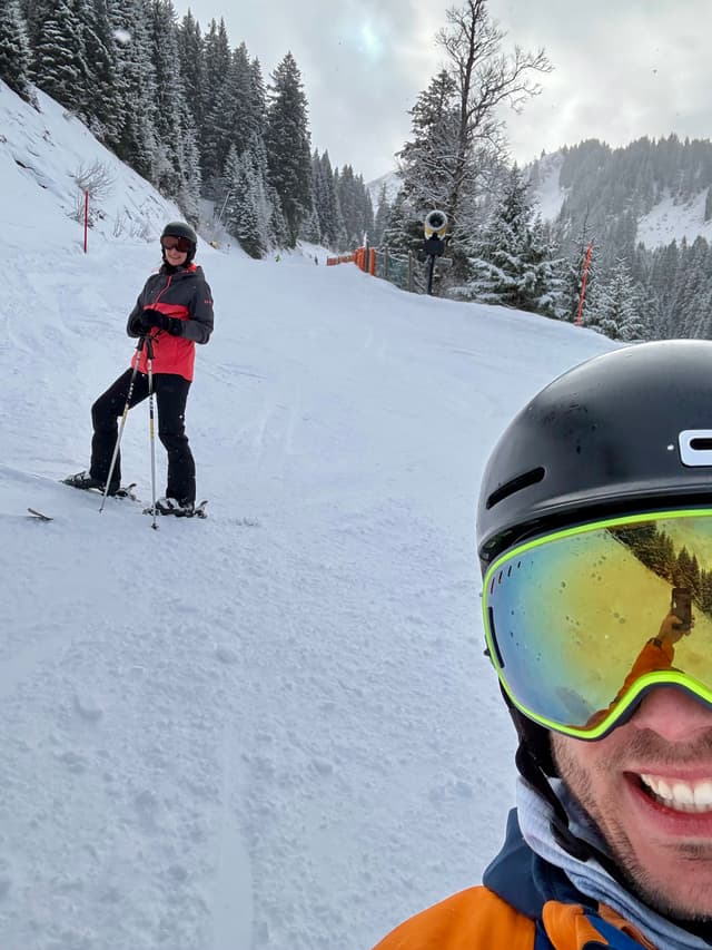 Ben und Lena auf der Piste